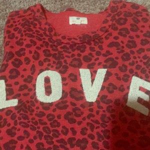Sundry love cheetah print sweatshirt